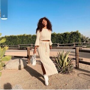 Spell Cream Skirt Set